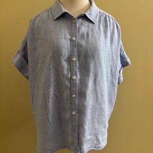 J. Crew Women's Casual Button Down Shirt in Light Blue